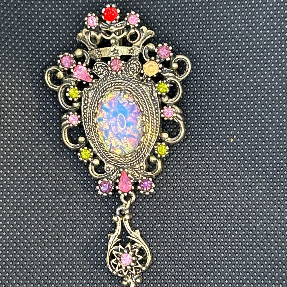 Vintage-Inspired Multicolor Brooch or pendant